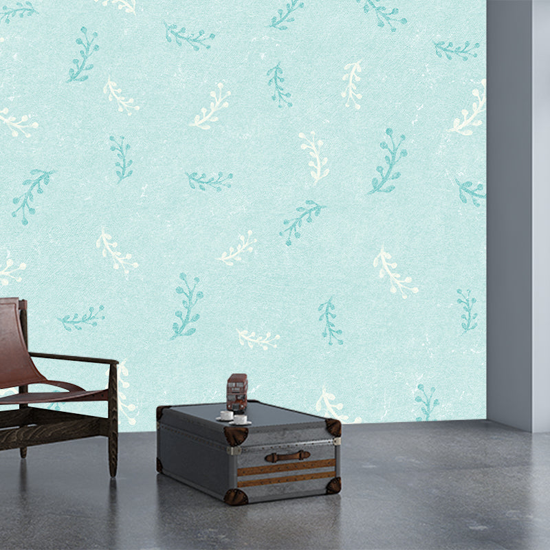 Illustration Stain Resistant Mural Wallpaper Plant Printing Indoor Wall Mural