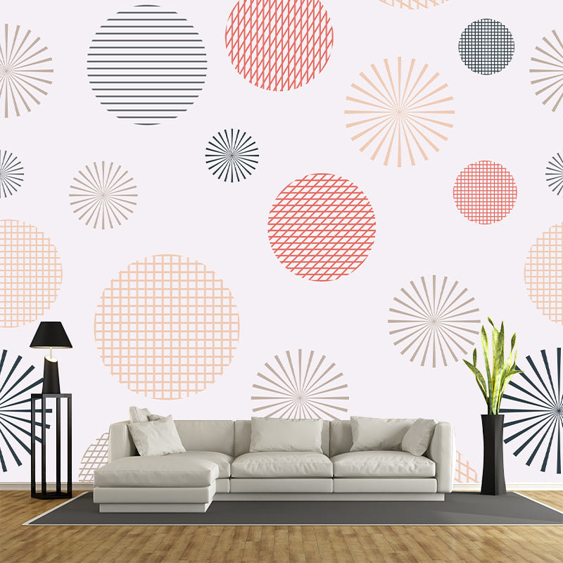 Geometric Pattern Mural Wallpaper Environment Friendly Living Room Wall Mural