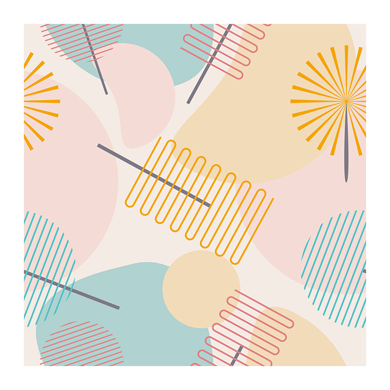 Geometric Pattern Mural Wallpaper Environment Friendly Living Room Wall Mural