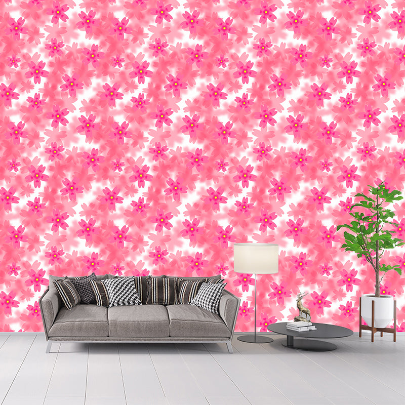 Vintage Illustration Mural Wallpaper Flowers Sitting Room Wall Mural