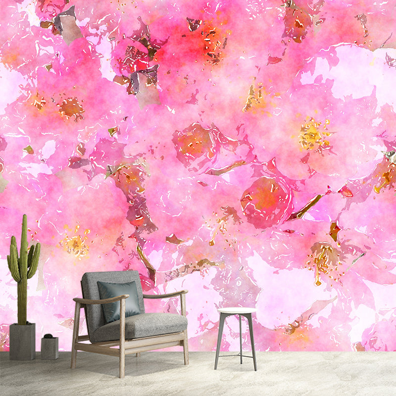 Vintage Illustration Mural Wallpaper Flowers Sitting Room Wall Mural