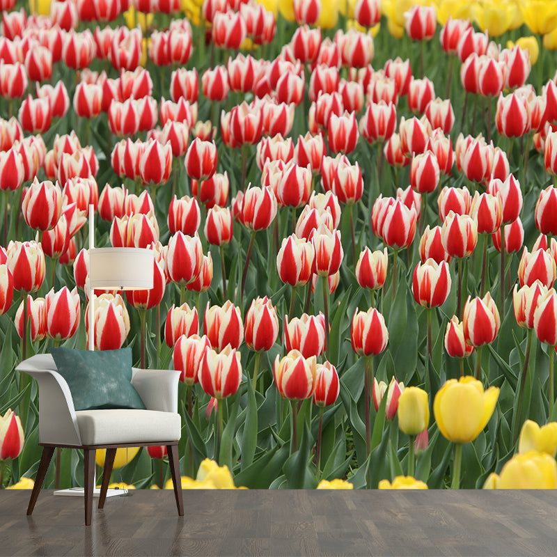 Photography Flower Field Mural Mildew Resistant Wallpaper Living Room Wall Mural