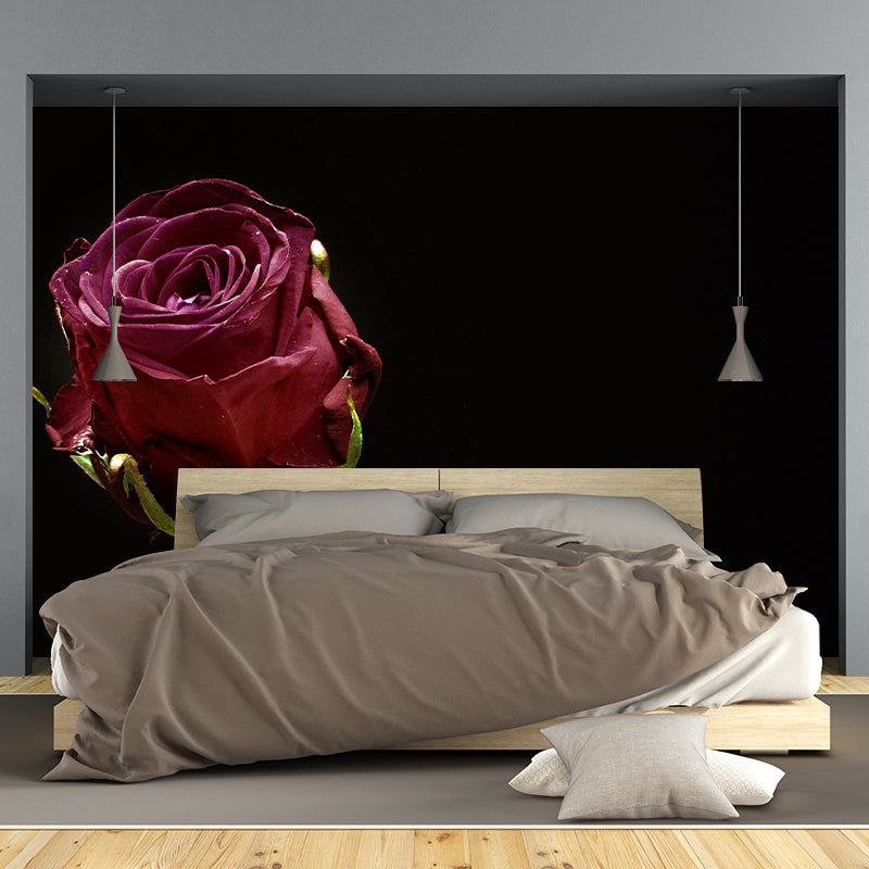 Flowers Stain Resistant Mural Washable Wallpaper Sitting Room Wall Mural