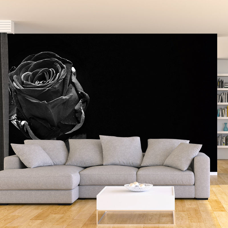 Flowers Stain Resistant Mural Washable Wallpaper Sitting Room Wall Mural