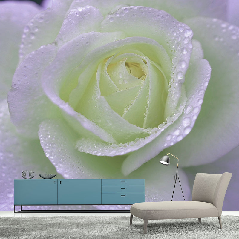 Flowers Stain Resistant Mural Washable Wallpaper Sitting Room Wall Mural