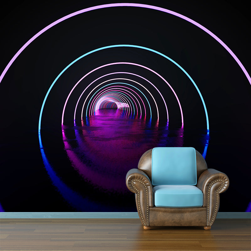 Washable Illustration Mural Wallpaper Cyberpunk Style Indoor Wall Mural