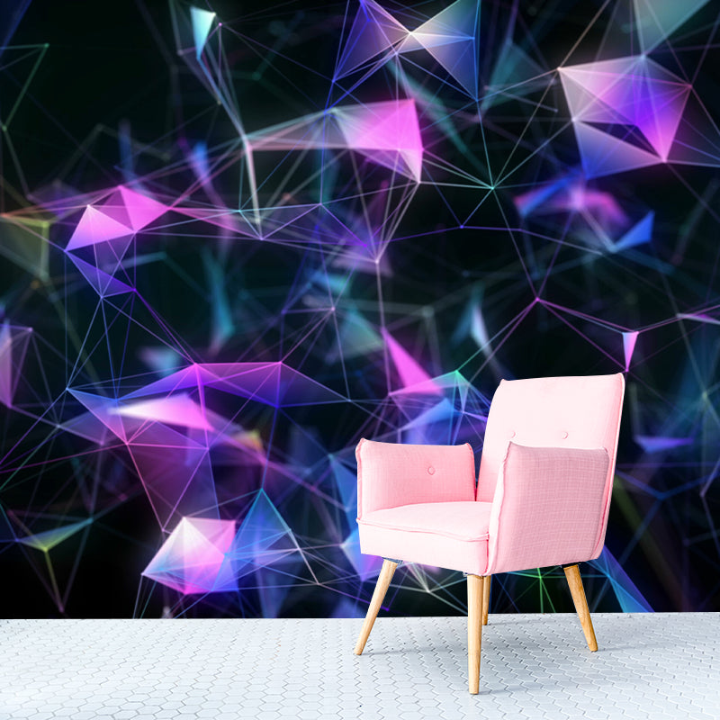 Modern Style Illustration Wall Mural Wallpaper Geometric Pattern Bedroom Wall Mural