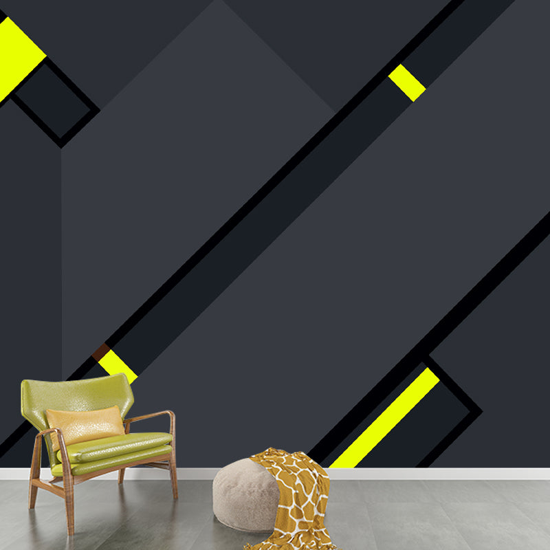 Modern Style Illustration Wall Mural Wallpaper Geometric Pattern Bedroom Wall Mural