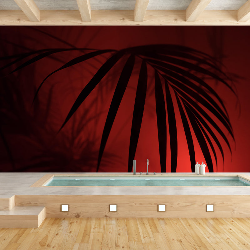 Environmental Wall Mural Wallpaper Leaves Photography Living Room Wall Mural