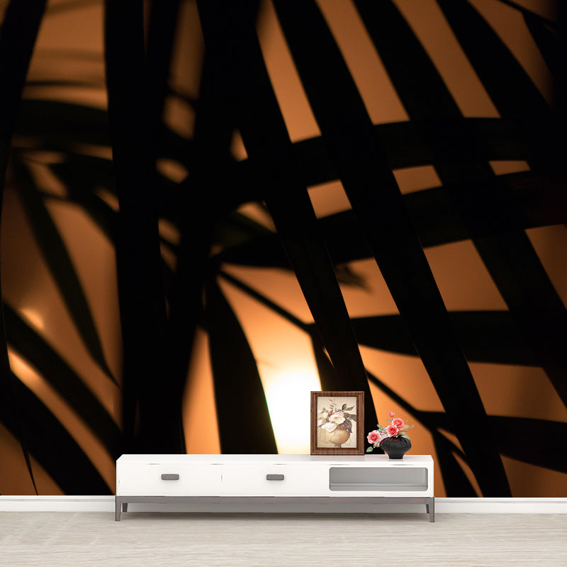 Environmental Wall Mural Wallpaper Leaves Photography Living Room Wall Mural