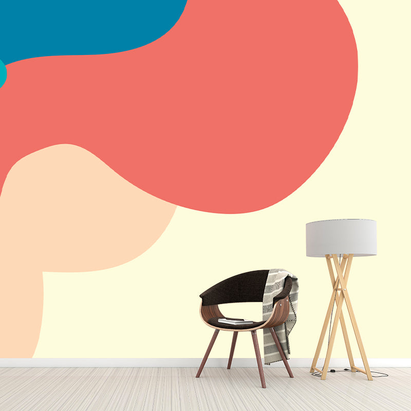 Illustration Stain Resistant Wallpaper Abstract Pattern Living Room Wall Mural