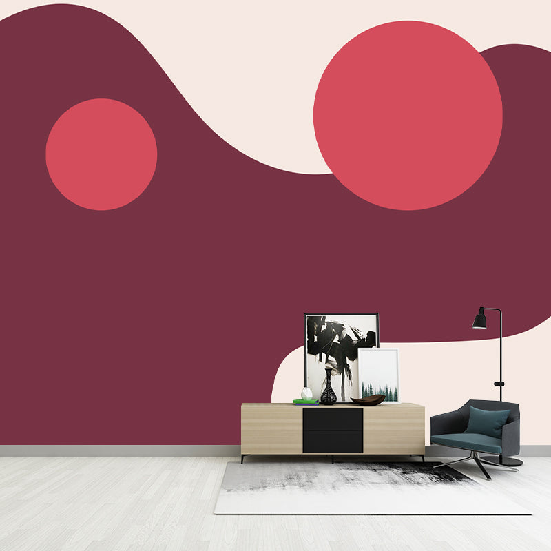 Illustration Stain Resistant Wallpaper Abstract Pattern Living Room Wall Mural
