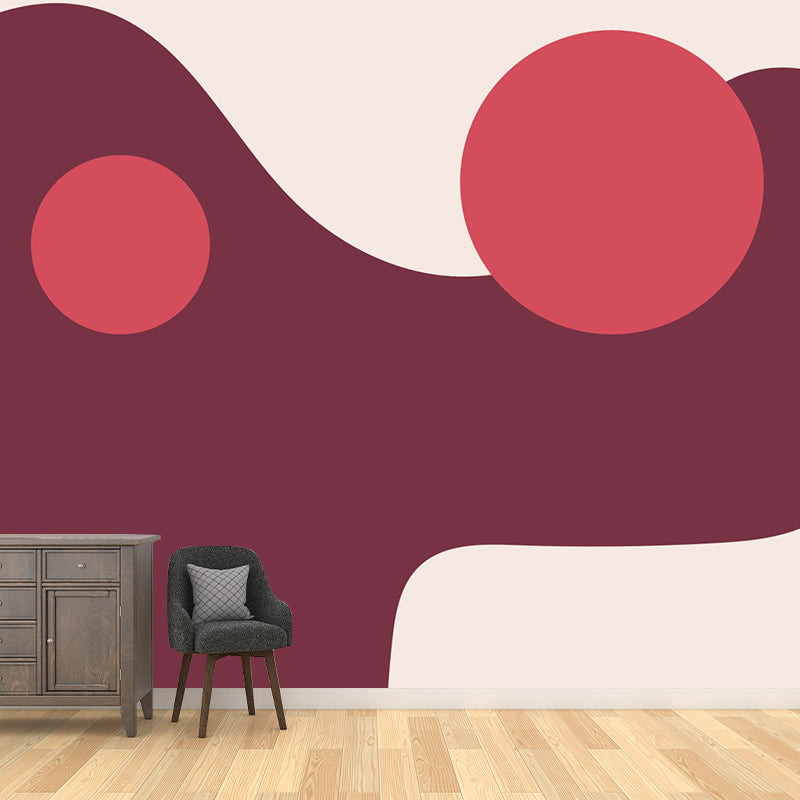 Illustration Stain Resistant Wallpaper Abstract Pattern Living Room Wall Mural