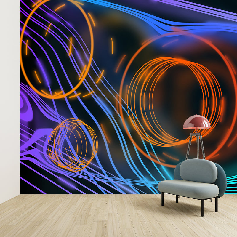 Environment Friendly Wall Mural Wallpaper Abstract Geometry Sitting Room Wall Mural