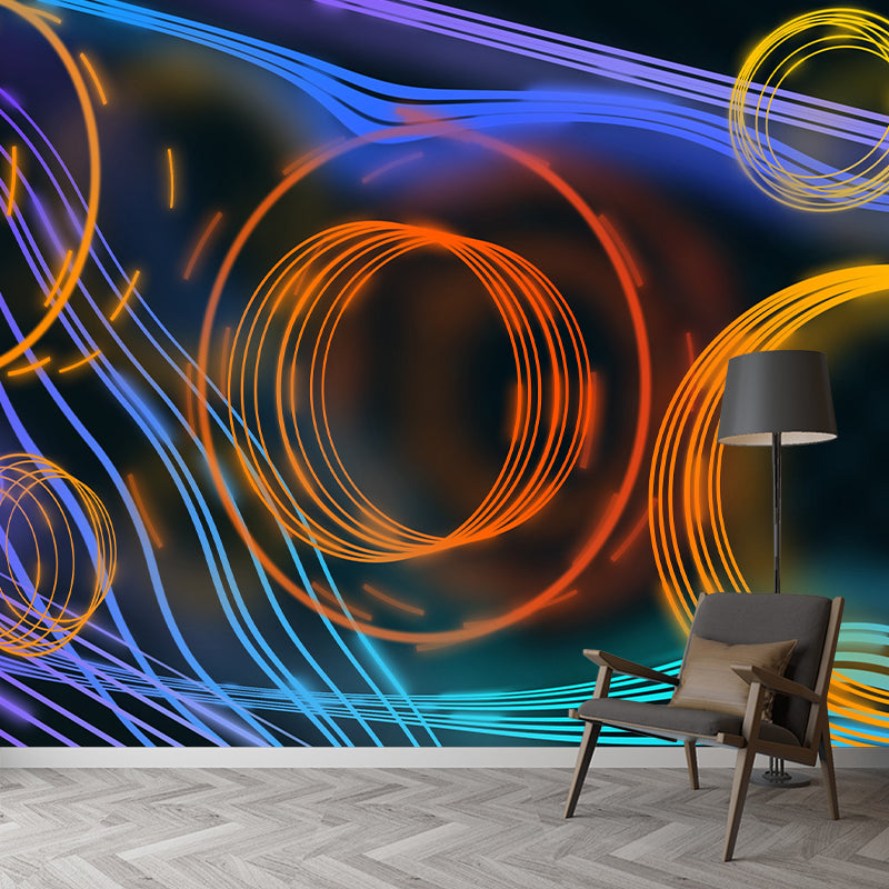 Environment Friendly Wall Mural Wallpaper Abstract Geometry Sitting Room Wall Mural