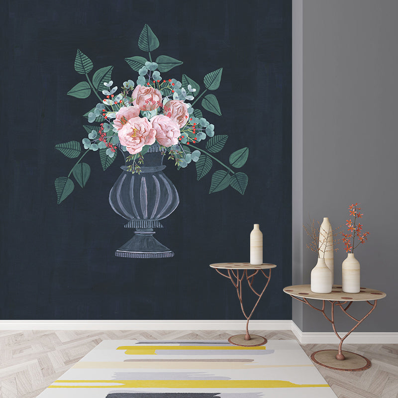 Plant Resistant Mural Wallpaper Environment Friendly Sleeping Room Wall Mural