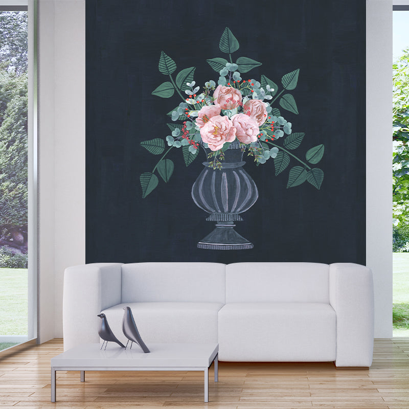 Plant Resistant Mural Wallpaper Environment Friendly Sleeping Room Wall Mural