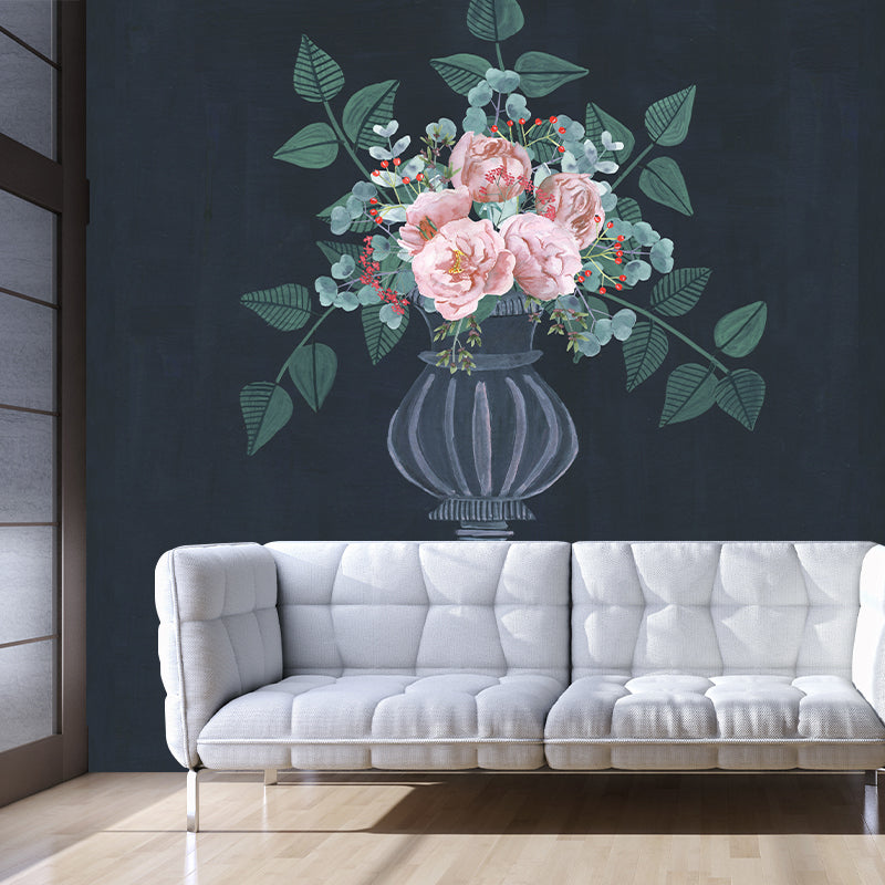 Plant Resistant Mural Wallpaper Environment Friendly Sleeping Room Wall Mural