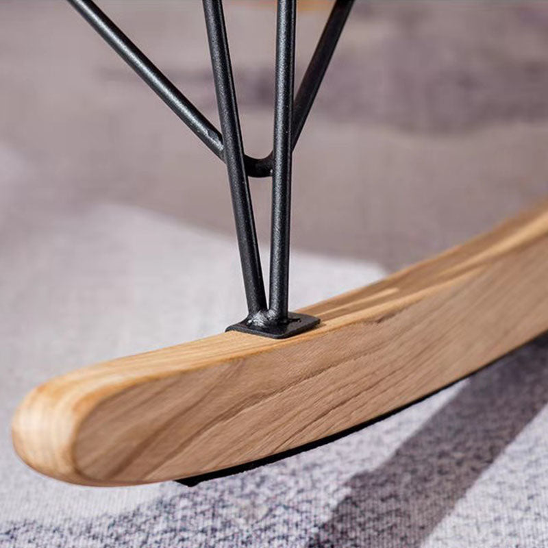 Blue Modern Rocking Chair Upholstered Rocker Chair for Home Decor