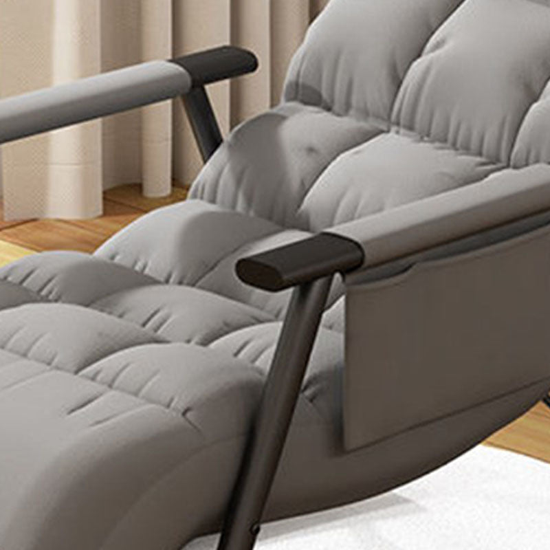 Contemporary Rocker Chair Metal Frame Spindle Rocker Chair with Cushions