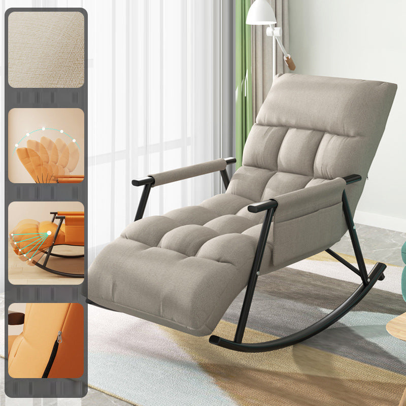 Modern Style Sofa Rocking Chair Single Indoor Rocking Chair with Cushion