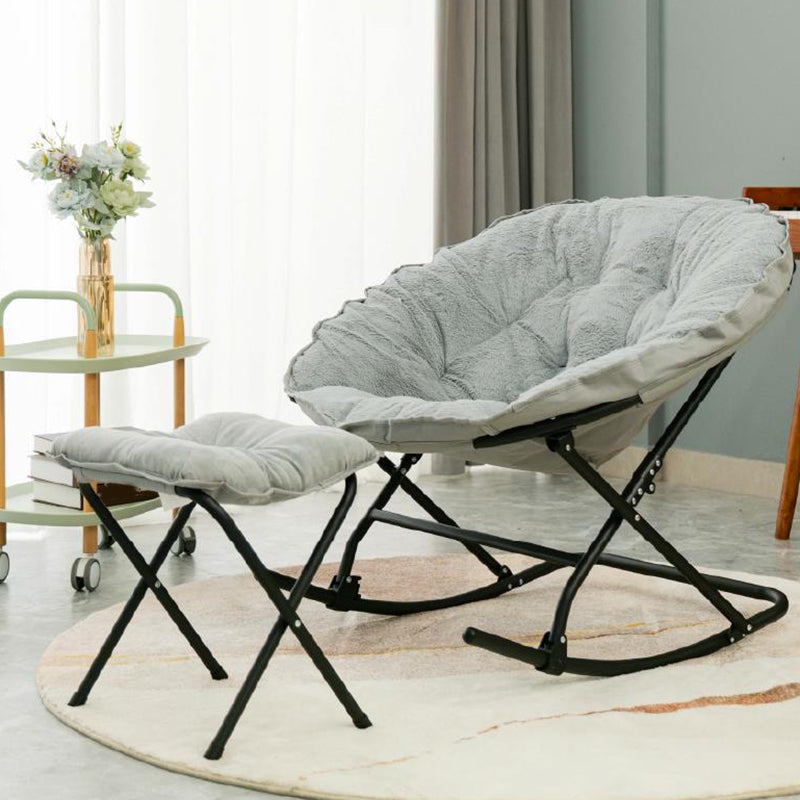 Contemporary Indoor Rocking Chair Nursery Rocking Chair for Living Room with Ottoman