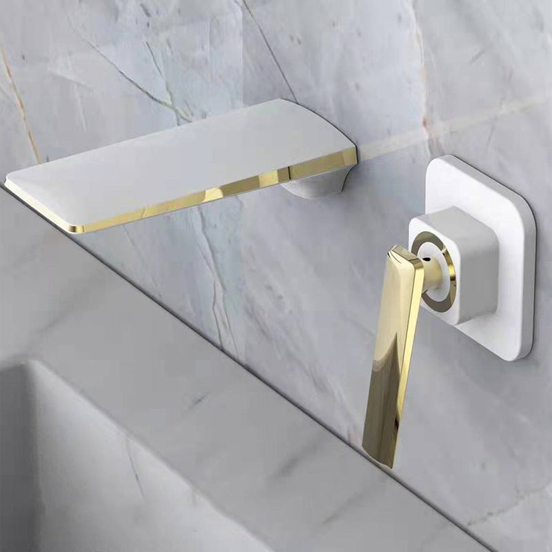 Wall Mounted Bathroom Faucets Glam Style Lever Handles Faucets