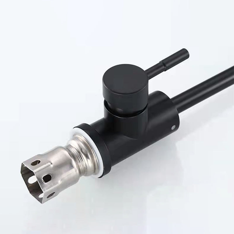 Modern 1-Handle 1-Hole Faucets Black and Silver Standard Kitchen Faucet