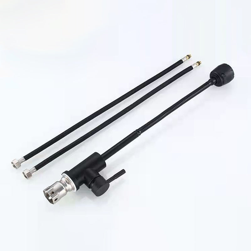 Modern 1-Handle 1-Hole Faucets Black and Silver Standard Kitchen Faucet