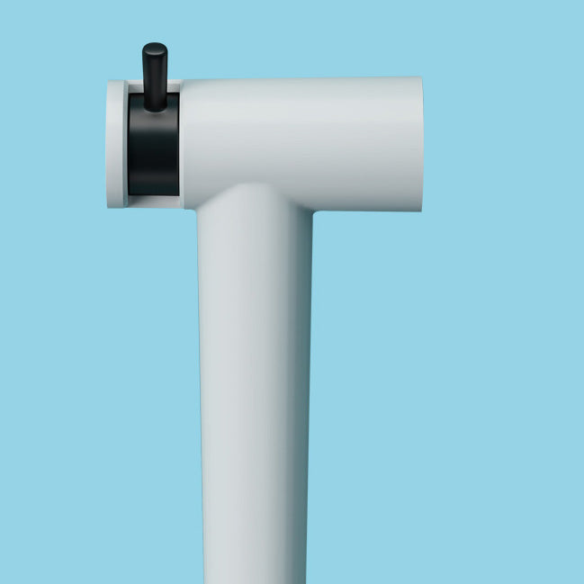 Wall Mounted Shower Arm Shower Faucet Metal Shower System with Slide Bar in White