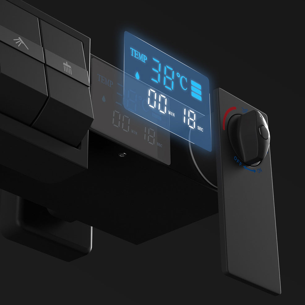 Modern Adjustable Spray Pattern Water Flow Shower Faucet Shower Hose Shower System on Wall