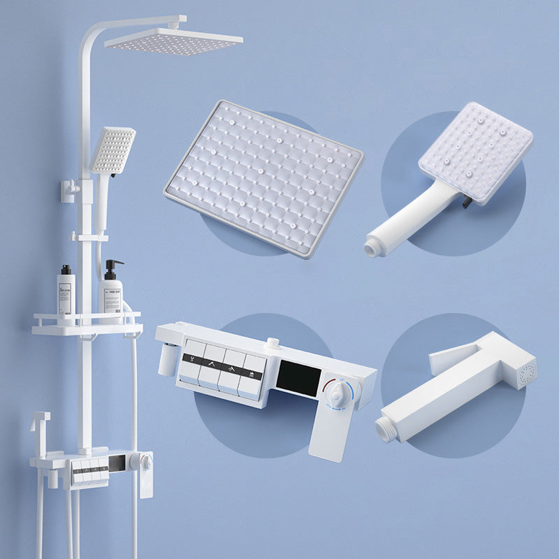 Modern Adjustable Spray Pattern Water Flow Shower Faucet Shower Hose Shower System on Wall