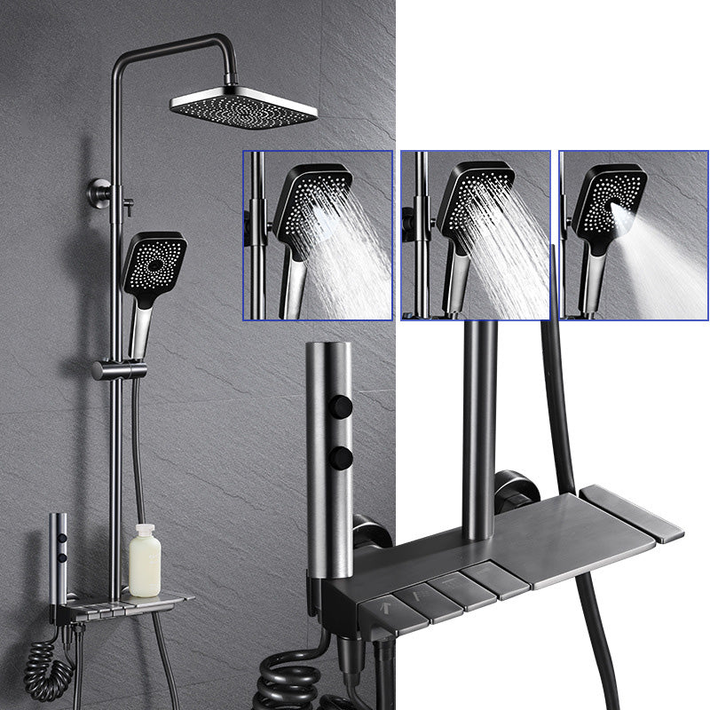 Adjustable Spray Pattern Shower Combo Stainless Steel Shower Faucet Arm Shower Head
