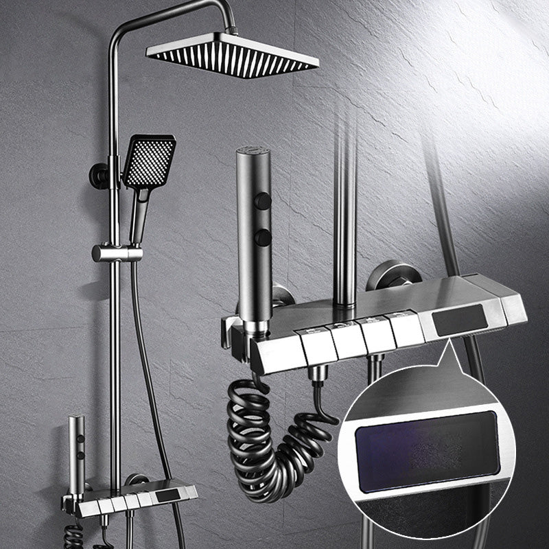 Adjustable Spray Pattern Shower Combo Stainless Steel Shower Faucet Arm Shower Head