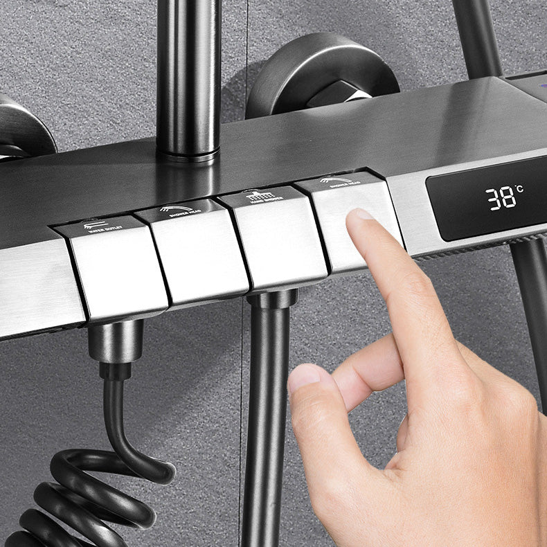 Adjustable Spray Pattern Shower Combo Stainless Steel Shower Faucet Arm Shower Head