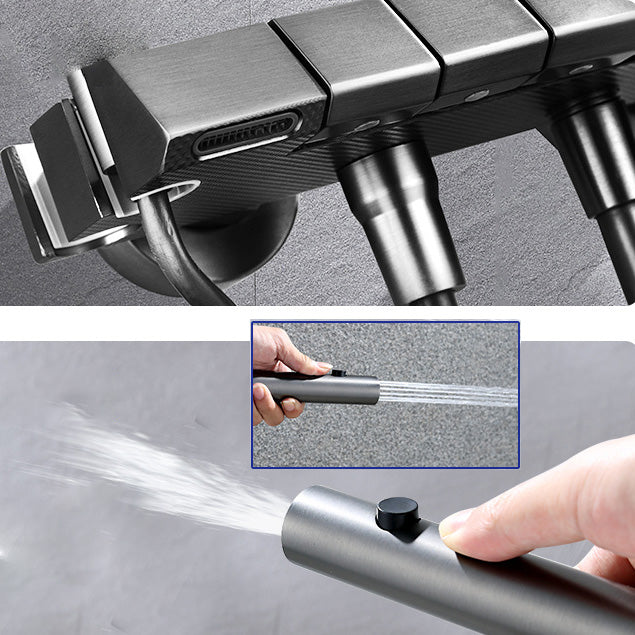 Adjustable Spray Pattern Shower Combo Stainless Steel Shower Faucet Arm Shower Head