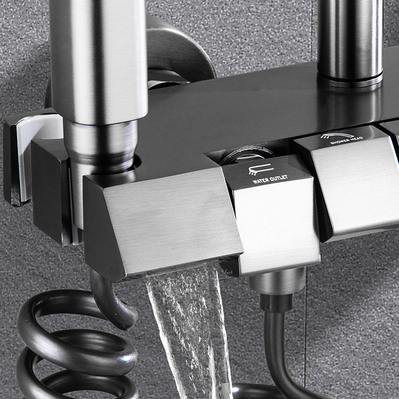 Adjustable Spray Pattern Shower Combo Stainless Steel Shower Faucet Arm Shower Head