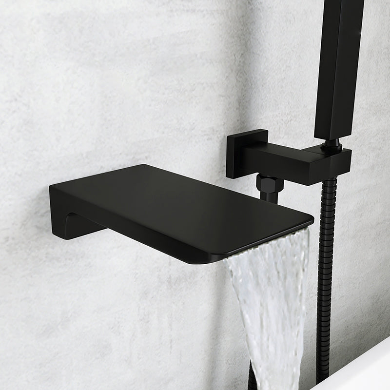 Modern Wall Mounted Metal Tub Filler Single Handle Bathroom Faucet