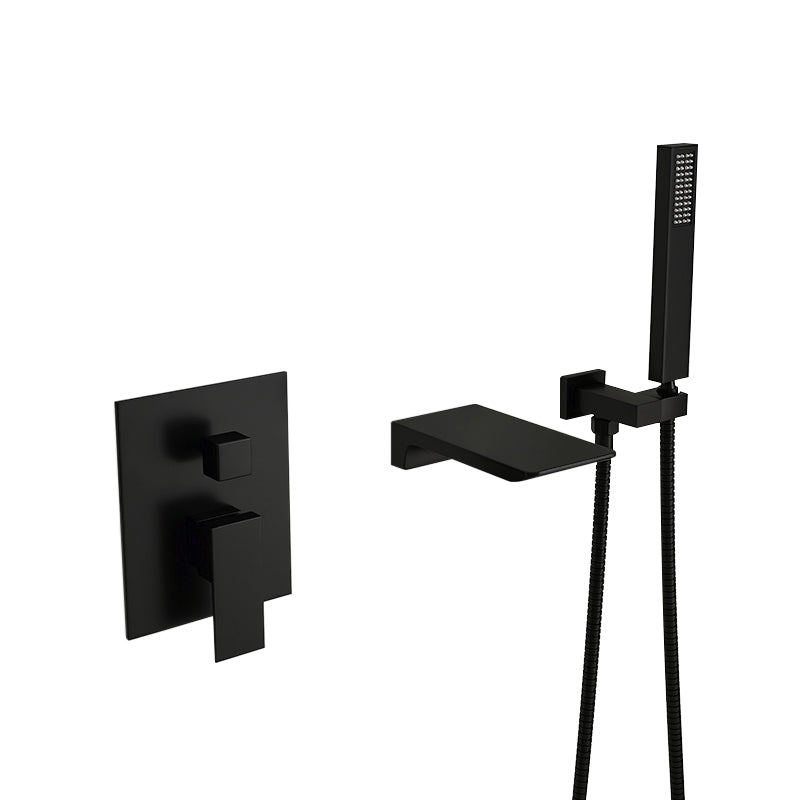 Modern Wall Mounted Metal Tub Filler Single Handle Bathroom Faucet