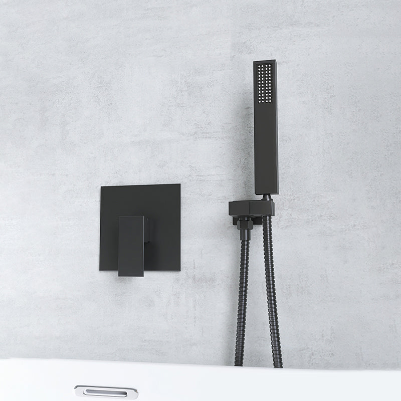 Modern Wall Mounted Metal Tub Filler Single Handle Bathroom Faucet
