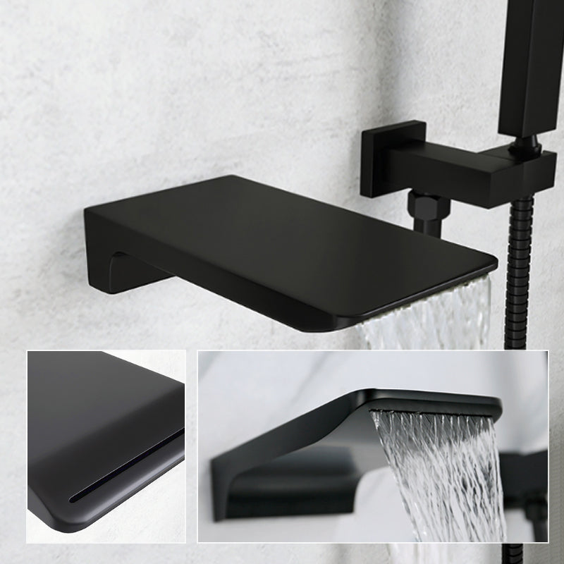 Modern Wall Mounted Metal Tub Filler Single Handle Bathroom Faucet