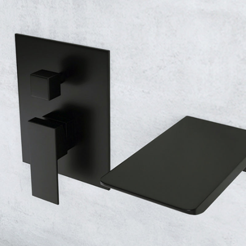 Modern Wall Mounted Metal Tub Filler Single Handle Bathroom Faucet
