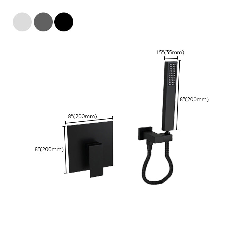Modern Wall Mounted Metal Tub Filler Single Handle Bathroom Faucet