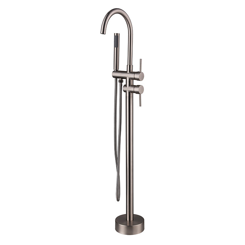 Modern Floor Mounted Metal Freestanding Tub Filler Freestanding High Arc Tub Filler Trim