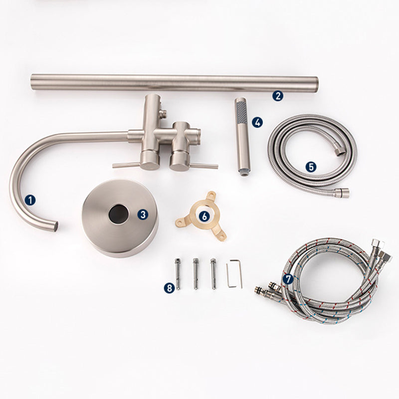 Modern Floor Mounted Metal Freestanding Tub Filler Freestanding High Arc Tub Filler Trim