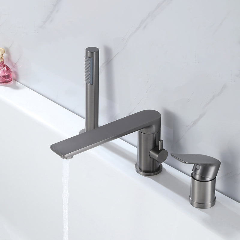 Contemporary Bathroom Faucet Deck Mounted Bathroom Faucet with Low Arc