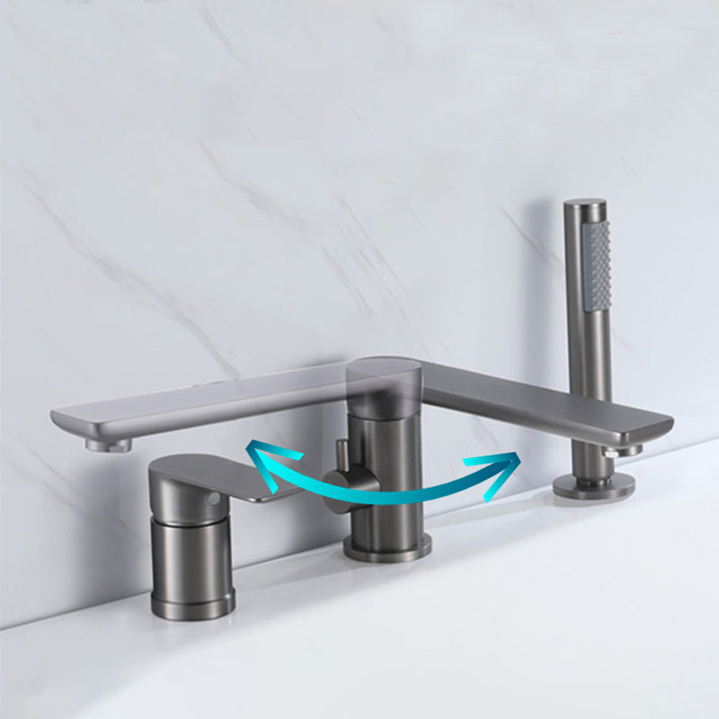 Contemporary Bathroom Faucet Deck Mounted Bathroom Faucet with Low Arc