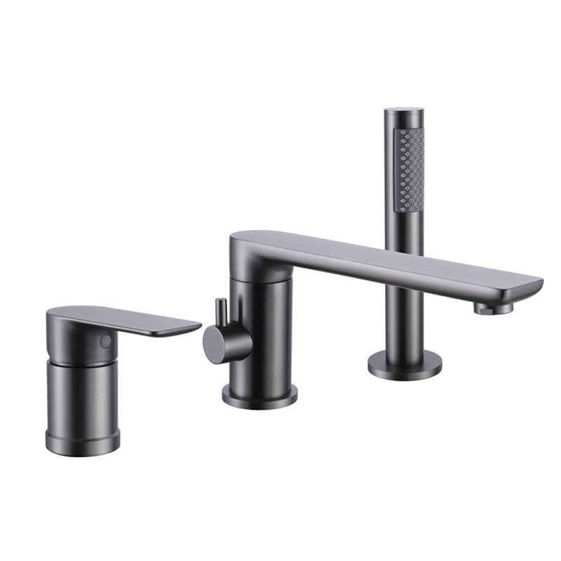 Contemporary Bathroom Faucet Deck Mounted Bathroom Faucet with Low Arc
