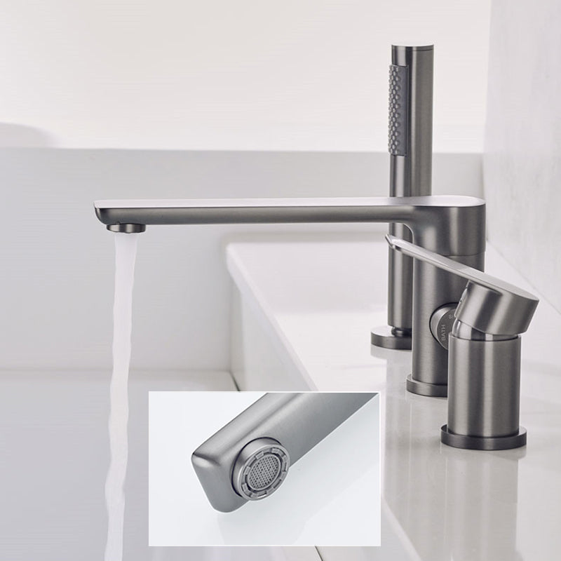 Contemporary Bathroom Faucet Deck Mounted Bathroom Faucet with Low Arc