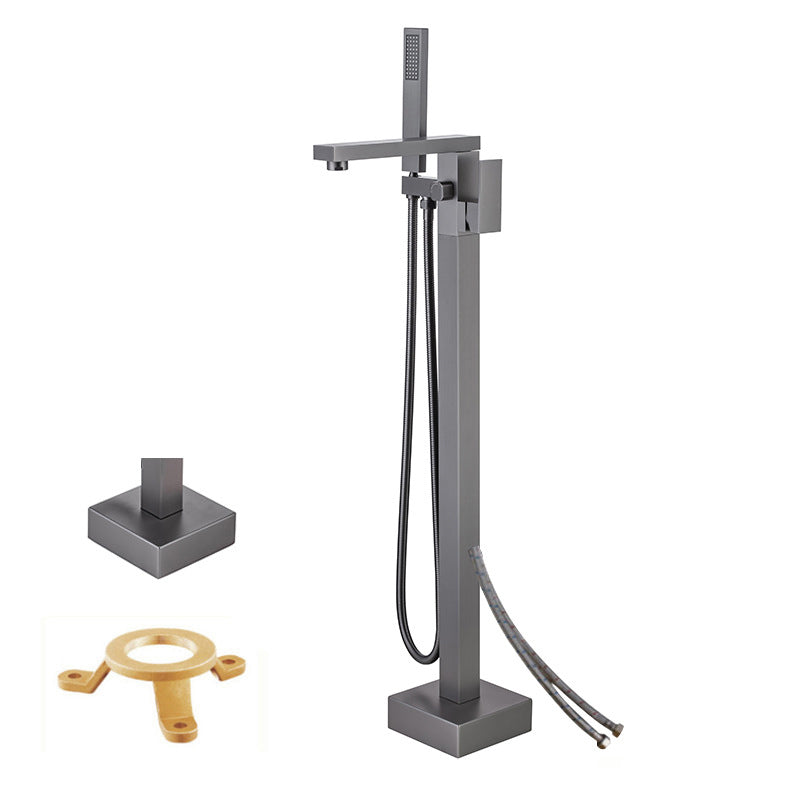 Floor Mounted Metal Freestanding Tub Filler Low Arc Freestanding Tub Filler Trim